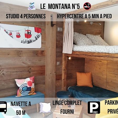 Le Montana - Studio Rue Du Centre - Cosy Et Montagnard - Navette Les Gets Exterior photo