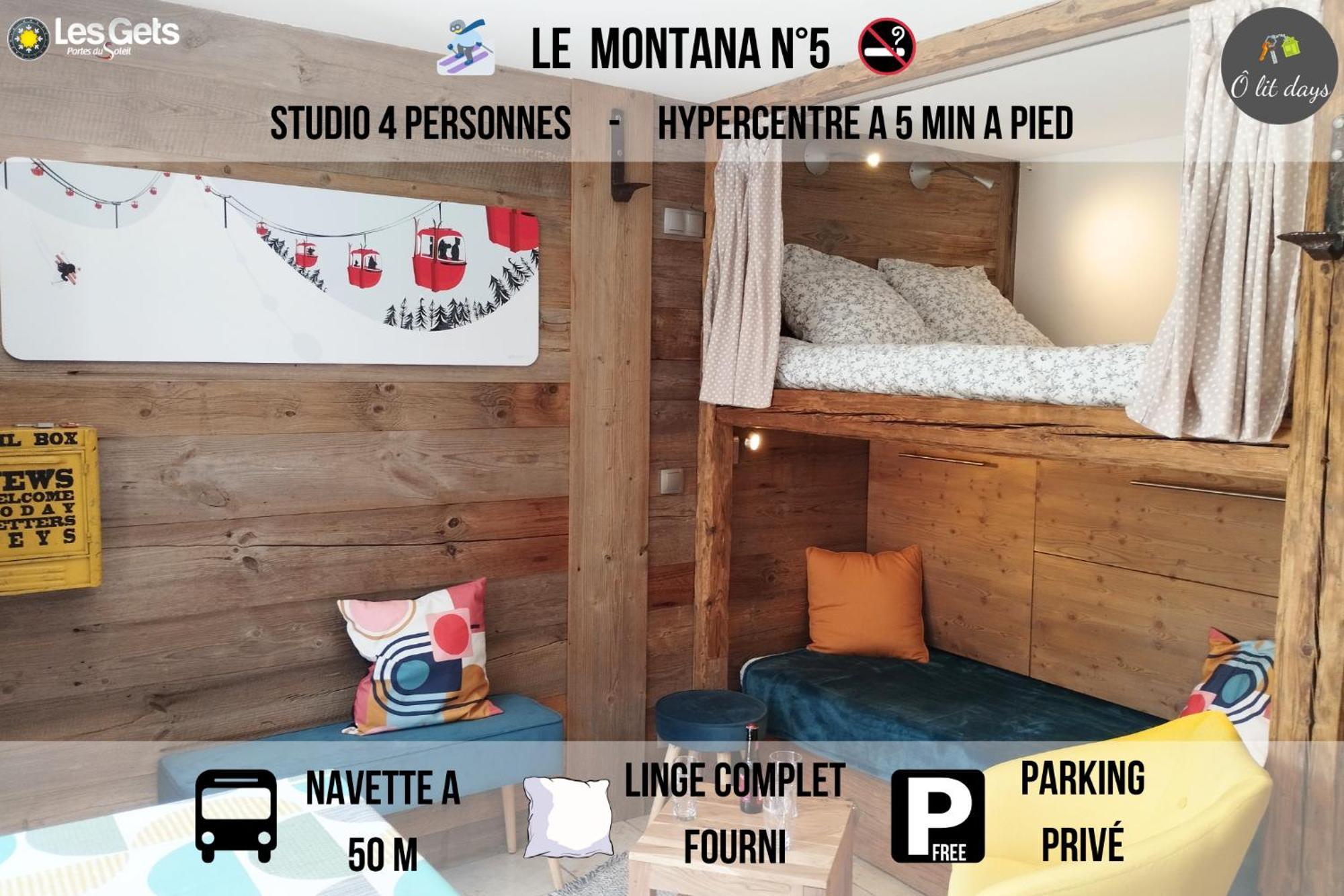 Le Montana - Studio Rue Du Centre - Cosy Et Montagnard - Navette Les Gets Exterior photo